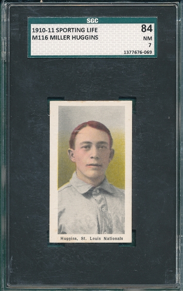 1910-11 M116 Miller Huggins Sporting Life SGC 84