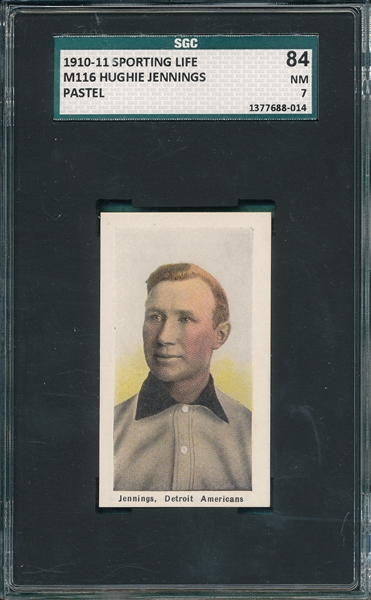 1910-11 M116 Hughie Jennings, Pastel, Sporting Life SGC 84