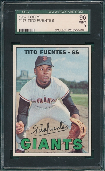1967 Topps #177 Tito Fuentes SGC 96 *MINT*
