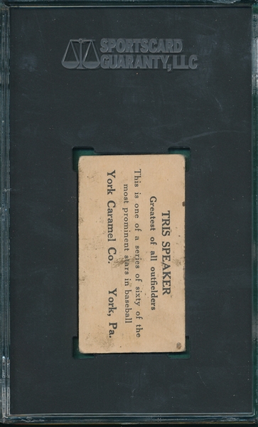 1927 E210-1 #28 Tris Speaker York Caramels SGC 2