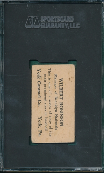 1927 E210-1 #43 Wilbert Robinson York Caramels SGC 2.5