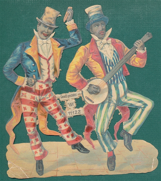 1880s Black Face Clowns Die Cut Gesetzl Geschützt