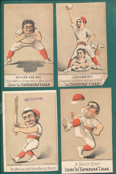 1880s Lot of (19) Baseball Trade Cards W/ H804-4s