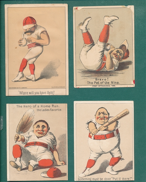 1880s Lot of (19) Baseball Trade Cards W/ H804-4s