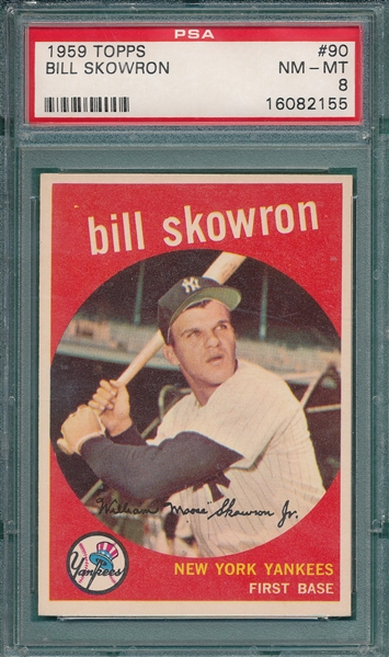 1959 Topps #90 Bill Skowron PSA 8 *SP*