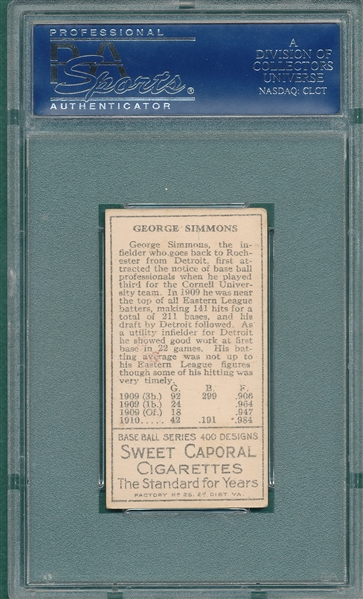 1911 T205 Simmons Sweet Caporal Cigarettes PSA 5