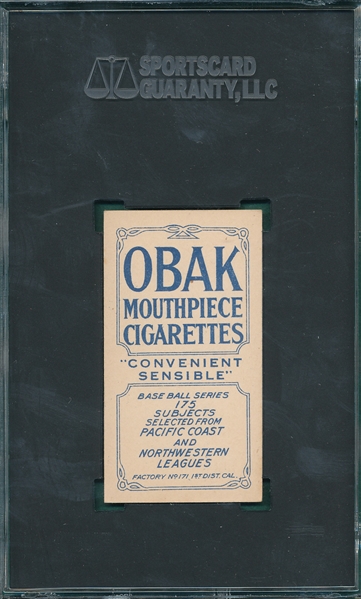 1910 T212-2 Davis Obak Cigarettes SGC 5