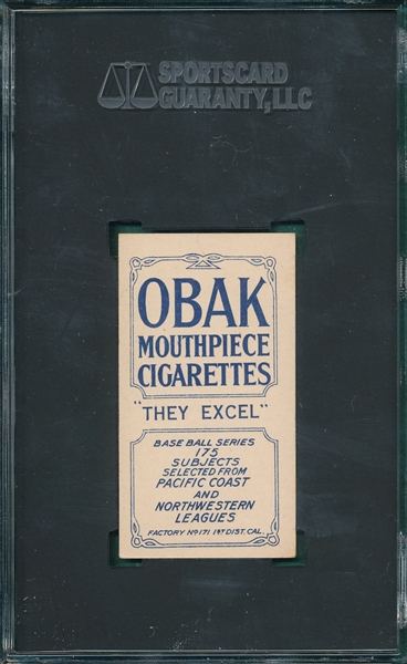 1910 T212-2 Flood Obak Cigarettes SGC 5