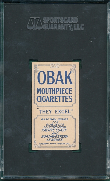 1910 T212-2 Coy Obak Cigarettes SGC 5