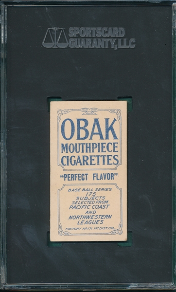 1910 T212-2 Roth Obak Cigarettes SGC 2.5
