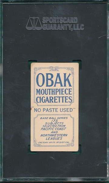 1910 T212-2 Agnew Obak Cigarettes SGC 3