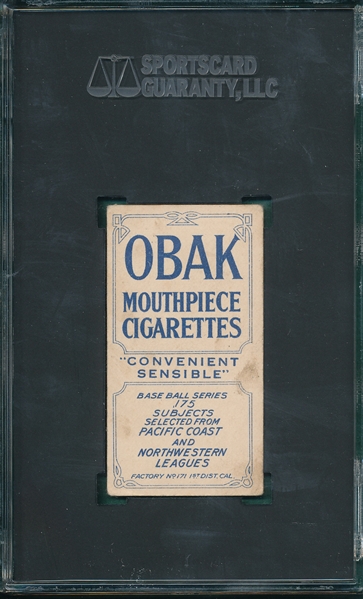 1910 T212-2 Criger Obak Cigarettes SGC 3