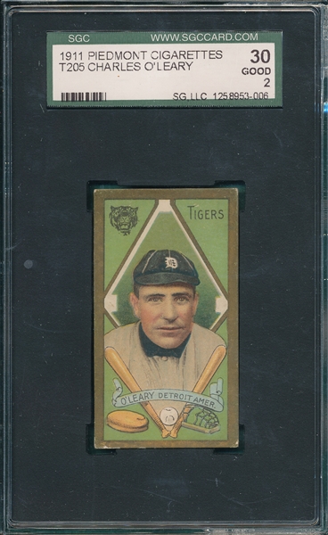 1911 T205 O'Leary Piedmont Cigarettes SGC 30 *Presents Much Better*