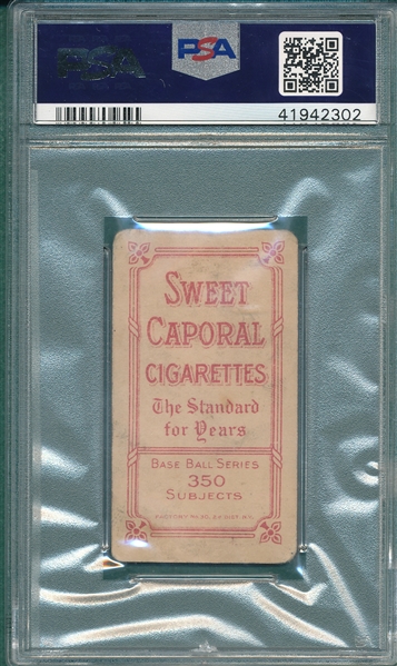 1909-1911 T206 Lajoie, Batting, Sweet Caporal Cigarettes PSA 2
