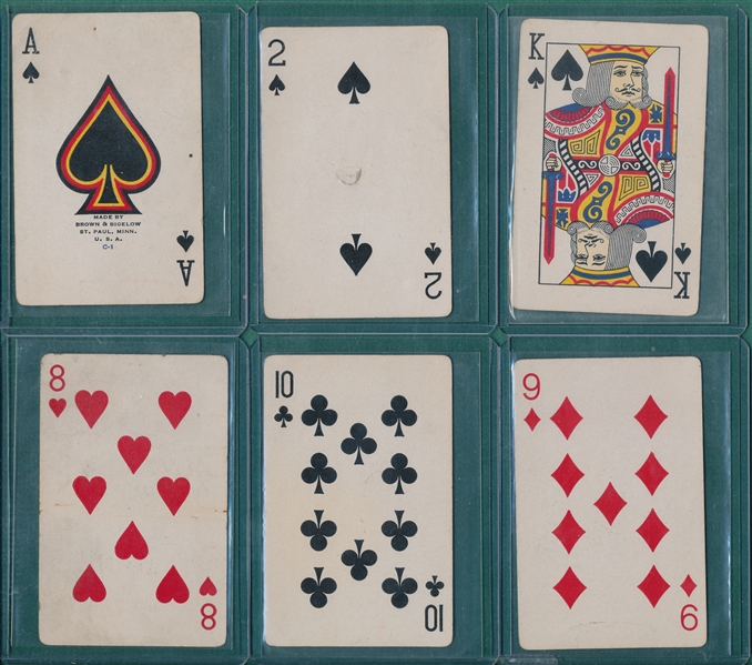 1920/30s Yuengling's Ice Cream Playing Cards, Lot of (6) 