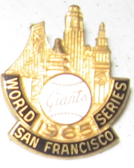 1965 SF Giants Phantom World Series Press Pin - Screw Back