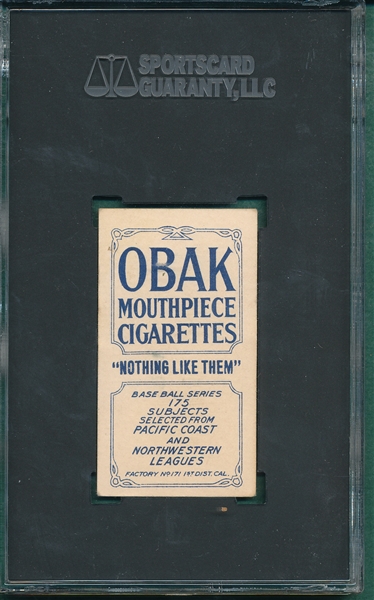 1910 T212-2 Hunt Obak Cigarettes SGC 4