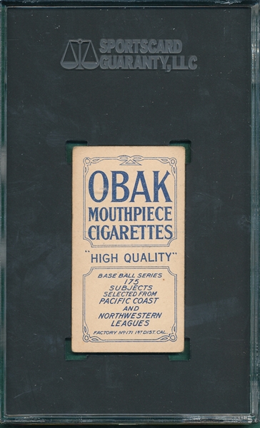 1910 T212-2 Thorsen Obak Cigarettes SGC 3