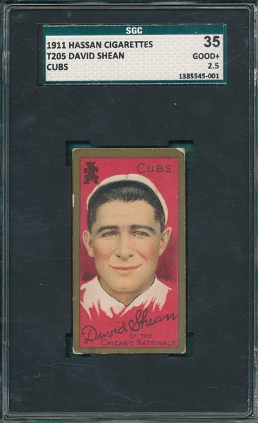 1911 T205 Shean, Cubs, Hassan Cigarettes SGC 35 *SP*
