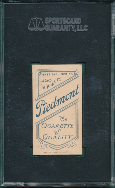 1909-1911 T206 Bransfield Piedmont Cigarettes SGC 86
