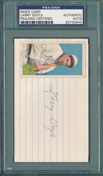 1909-1911 T206 Doyle, Batting, Plus Signature, PSA/DNA Authentic