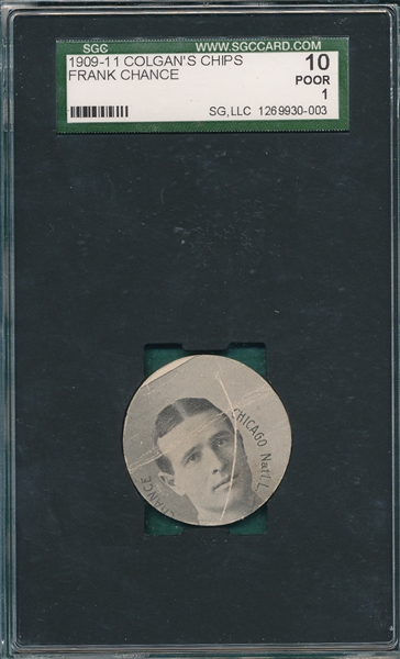 1909-11 Colgan's Chip Frank Chance SGC 10