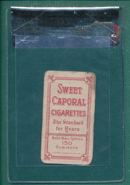 1909-1911 T206 Johnson, Portrait, Sweet Caporal Cigarette Becket Review 1.5 *Factory 25*
