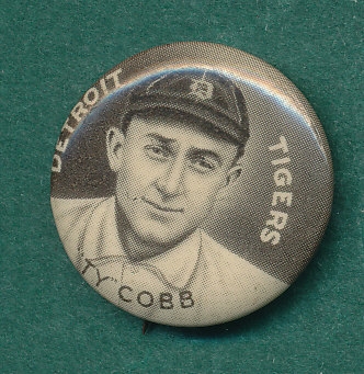 1910-1912 P2 Pin Ty Cobb, Small Letters, Sweet Caporal Cigarettes