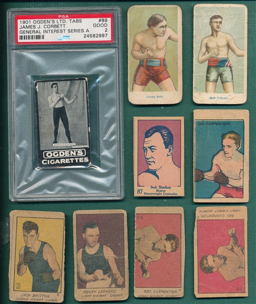 1901-1920 Lot of (9) Boxing Cards