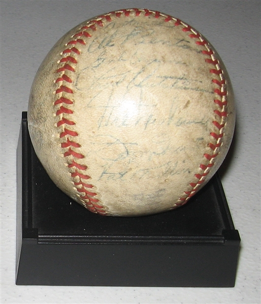 1946 Detroit Tigers Team Signed Ball W/ Greenberg, JSA