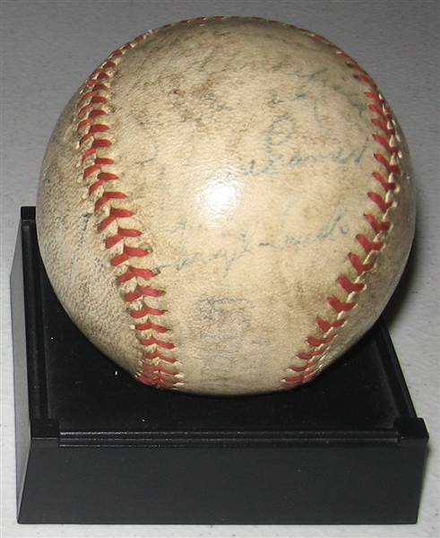 1946 Detroit Tigers Team Signed Ball W/ Greenberg, JSA