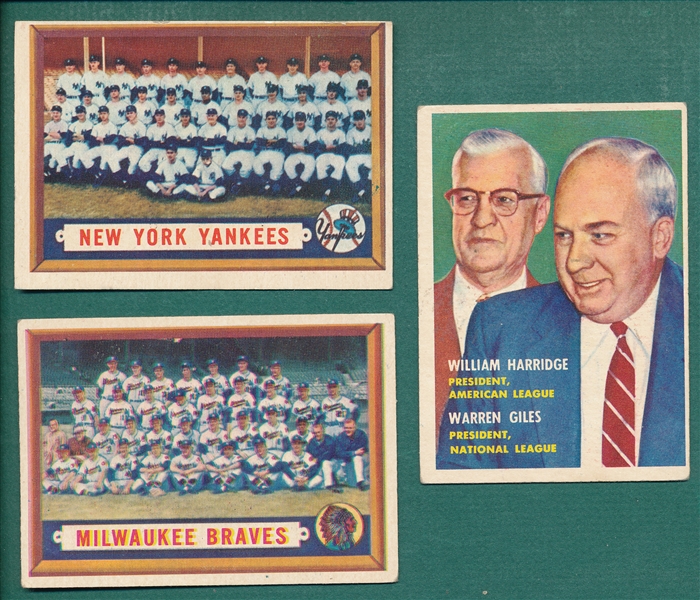 1957 Topps Lot of (64) W/ Yankees Team
