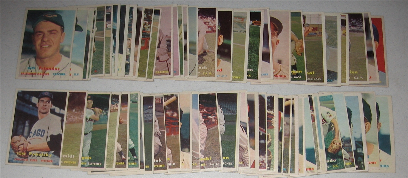 1957 Topps Lot of (64) W/ Yankees Team