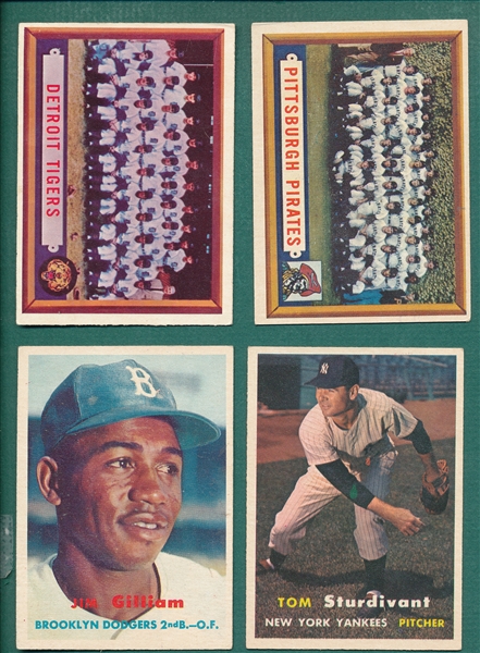 1957 Topps Lot of (50) W/ Gilliam *Crease Free*