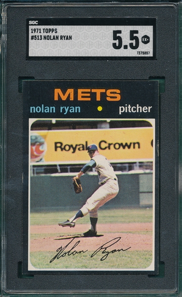 1971 Topps #513 Nolan Ryan SGC 5.5