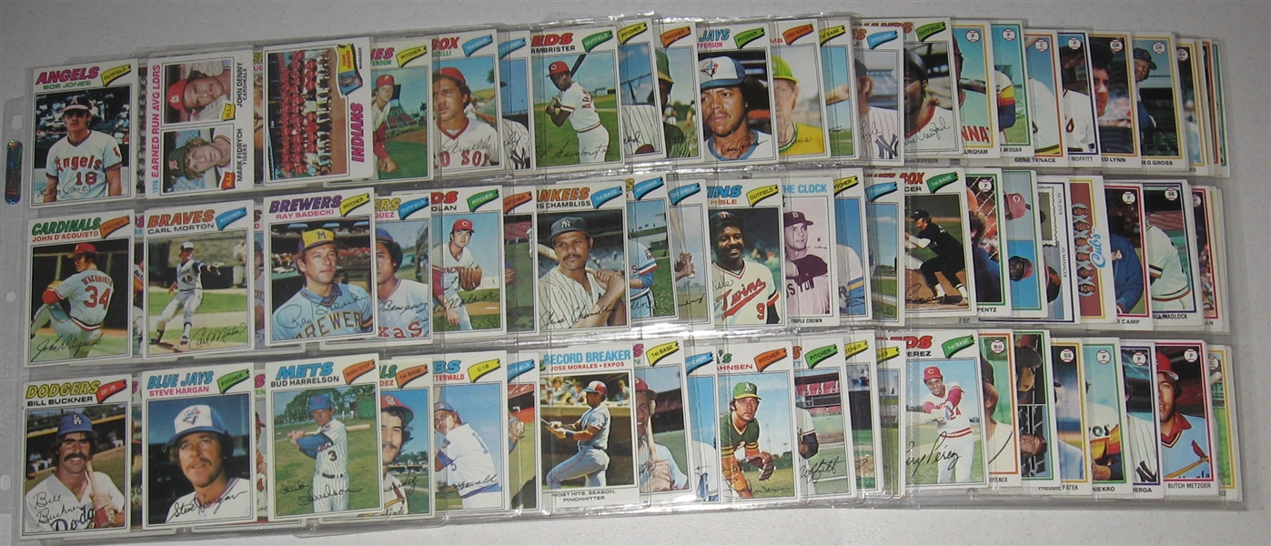1973-78 Topps Baseball Lot of (765) W/ Aaron, Ryan, Yount, Rookie & More
