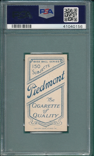 1909-1911 T206 Willie Keeler, Batting, Piedmont Cigarettes PSA 5