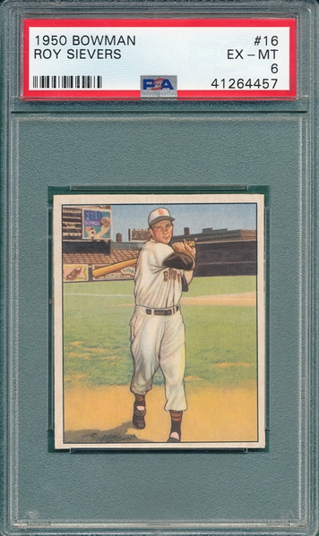1950 Bowman #16 Roy Sievers PSA 6 *SP* 