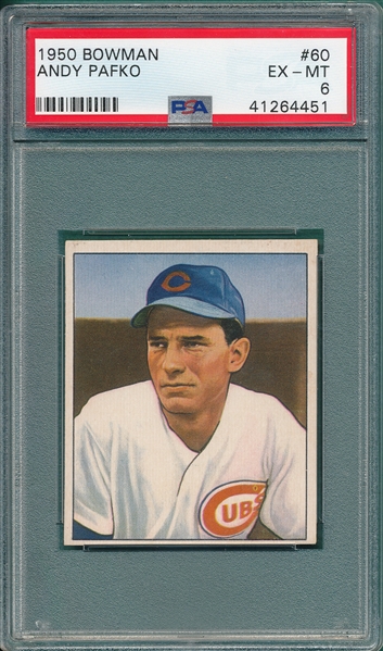 1950 Bowman #60 Andy Pafko PSA 6 *SP* 