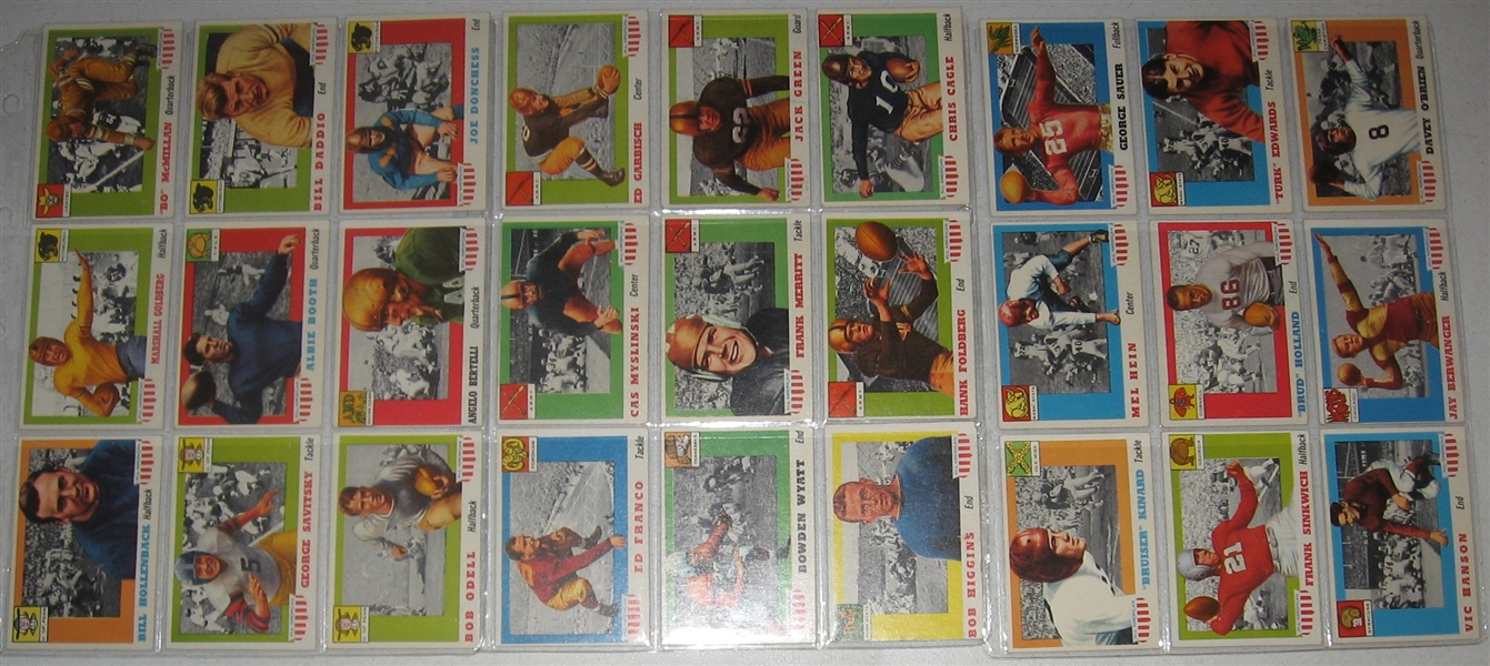 1955 Topps All American Partial Set (55/100) W/ Ace Parker