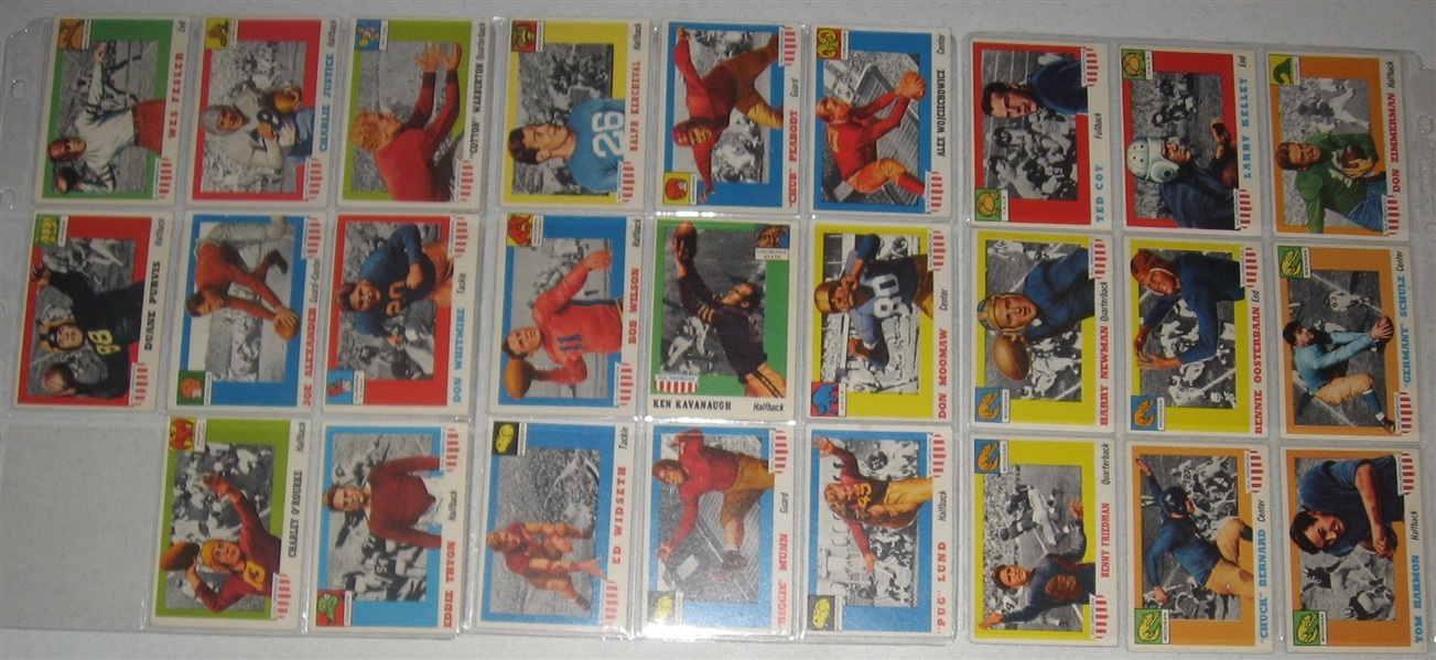 1955 Topps All American Partial Set (55/100) W/ Ace Parker