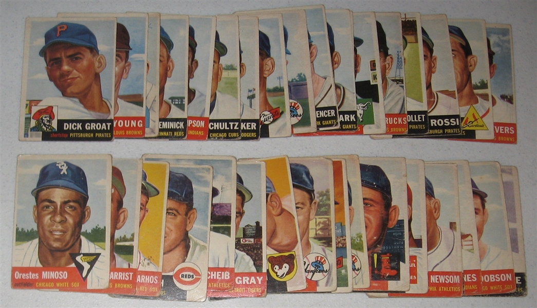 1953 Topps Lot of (44) W/ Mize
