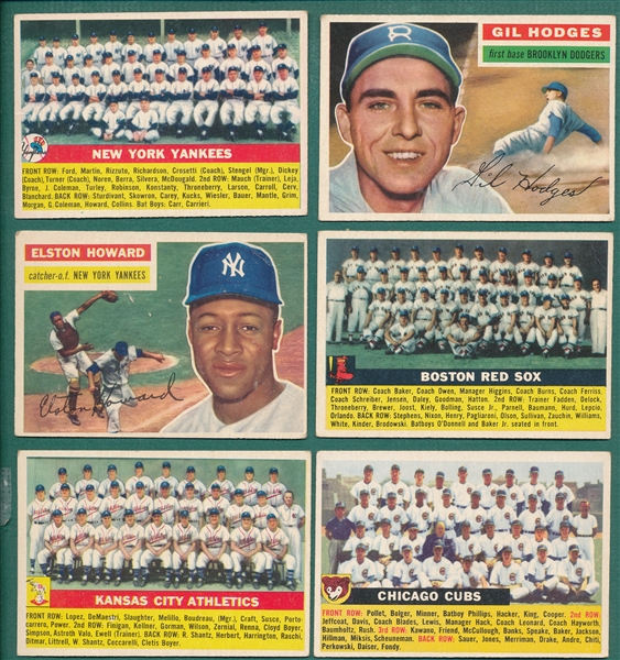 1956 Topps Lot of (68) W/ Yankees Team