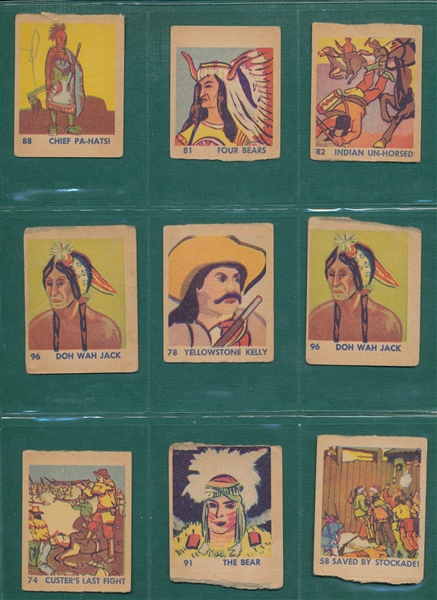 1930s R185 Western/Indian Strip Cards Lot of (55)