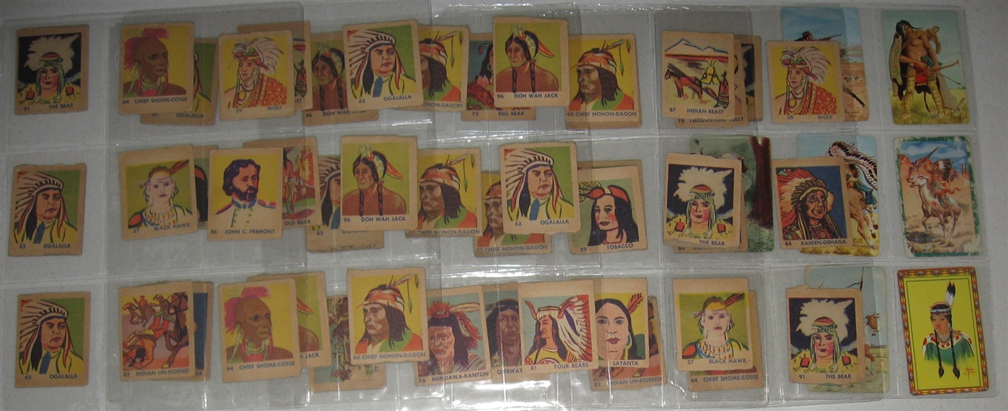 1930s R185 Western/Indian Strip Cards Lot of (55)