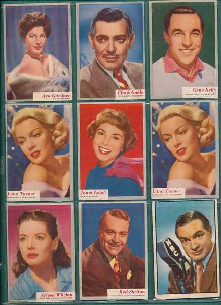 1953 Bowman NBC Stars (22) & 1953 Topps Who-Z-At (44), Lot of (66) W/ Clark Gable