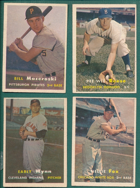1957 Topps Lot of (4) HOFers W/ Mazeroski, Rookie
