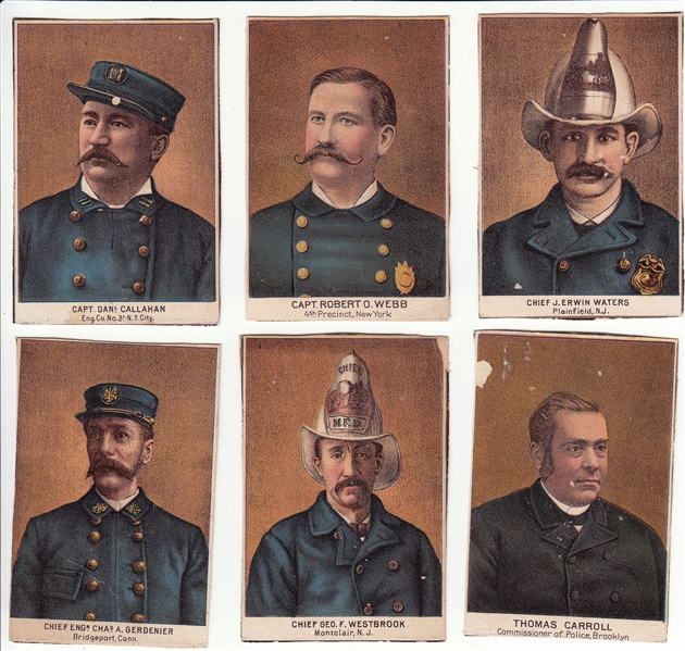 1887 N288 Buchner Police and Fire Chief Lot of (6)