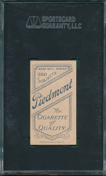 1909-1911 T206 Orth Piedmont Cigarettes SGC 84 *Southern League*