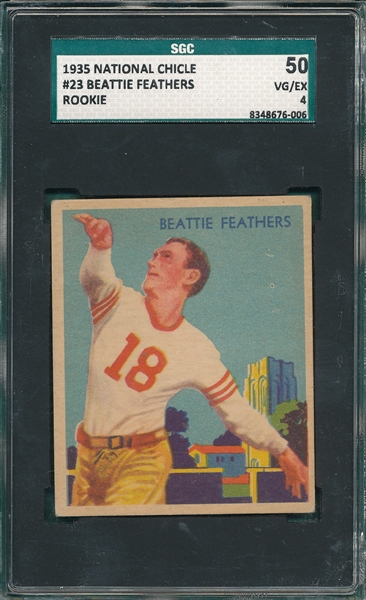 1935 National Chicle #23 Beattie Feathers SGC 50